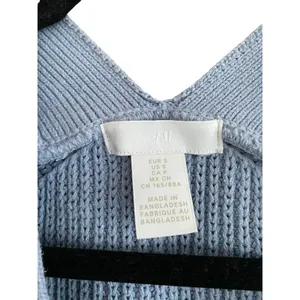 H&M Boxy Drop Shoulder Knit Cardigan Sweater Blue Size Small thumbnail 4