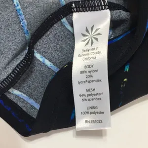 ATHLETA • Crossback Swim Tankini Top Size Small Black and Blue thumbnail 4
