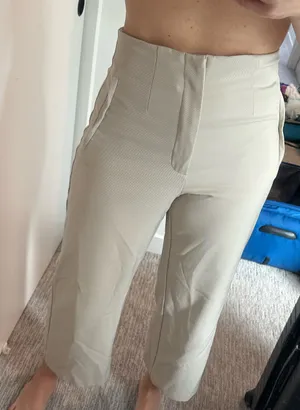 Khaki Zara pants thumbnail 1