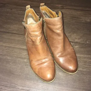 Lucky Brand Basel double zipper soft leather brown booties thumbnail 3