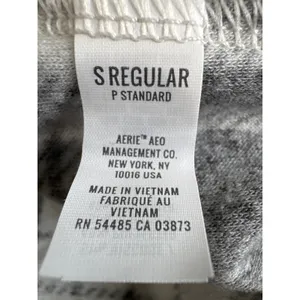 Aerie Plaid Pajama Jogger Pants Gray White Drawstring Lounge Sleepwear Small NEW thumbnail 6