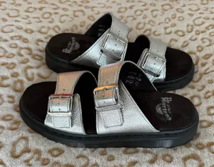 Dr Martens Josef Metallic Leather Slide Sandals Women's Size: 10 thumbnail 5