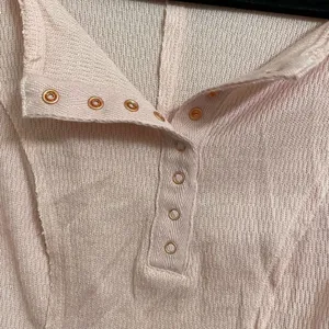 Free People Pink Nectar Sloane Henley Long Sleeve Bodysuit, XS thumbnail 3