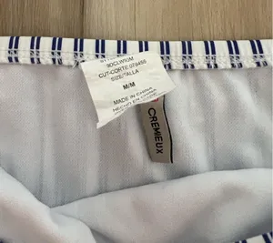 Cremieux Two Piece Swimsuit Blue and White Stripe M thumbnail 2