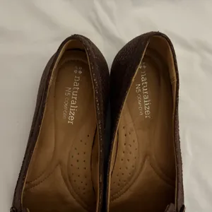 Naturalizer Gisella Loafers 6.5M Brown Metallic Snake Print Buckle Comfort Flats thumbnail 4