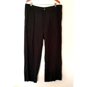 Banana Republic Tencel Wide Leg Pants Mid Rise Pleated Office Siren Trouser XL thumbnail 2