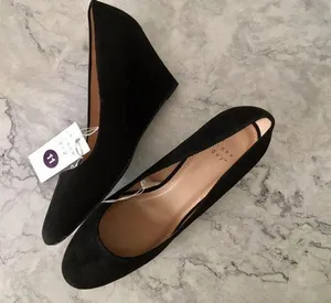 Black Wedge Heels, Size 11 thumbnail 4