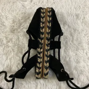 & Other Stories Women Flat Black Lace Up Espadrille Sandals . Size-7 thumbnail 4