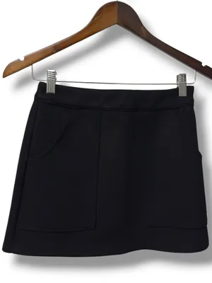 Lulu's | NWOT Black with Front Patch Pockets A-Line Mini Skirt (size S) thumbnail 3
