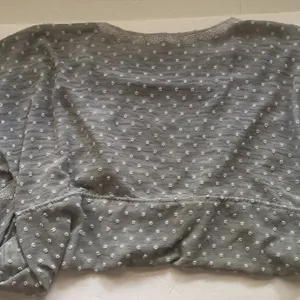 POL sheer swiss dot gray pom tunic cover up top, size large thumbnail 6