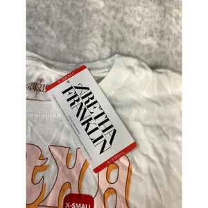 Aretha Franklin Queen of Soul Graphic Tee White XS New‎ Licensed Band T-Shirt thumbnail 2