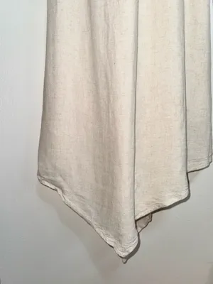 American Eagle Halter Open Back Handkerchief Hem Midi Dress Cream NWT thumbnail 7