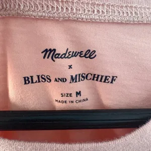 Madewell x Bliss and Mischief Woman of the Hour blush pink cropped tee medium thumbnail 4