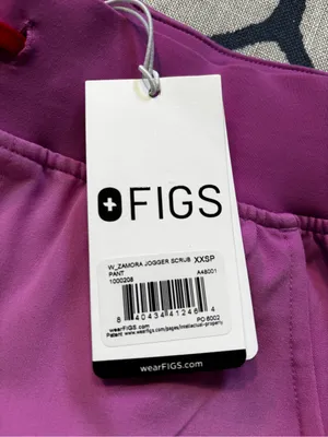 Figs Women’s Zamora Jogger Scrub Pants in Pink Cloud Size XXS/P NWT!!! thumbnail 6