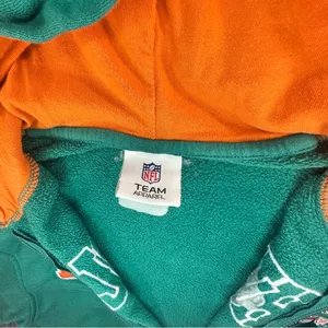NFL Miami Dolphins Full-Zip Hoodie Officially Licensed See Measurements thumbnail 2