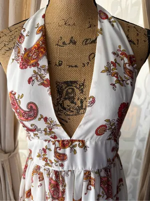 FOREVER 21 Paisley Halter Maxi Dress NWOT thumbnail 3