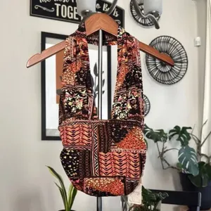 NWT Free People Heather Halter Cropped Viscose M Boho Summer Retro Chic thumbnail 5
