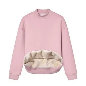 NEW Winter Pullover Sherpa Fleece Heavyweight Sweatshirt S Pink thumbnail 1