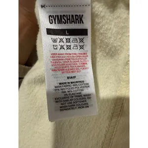 Gymshark Training Cropped Hoodie "Vanilla Brown" Yellow Women Sz L‎ Gym Workout thumbnail 5