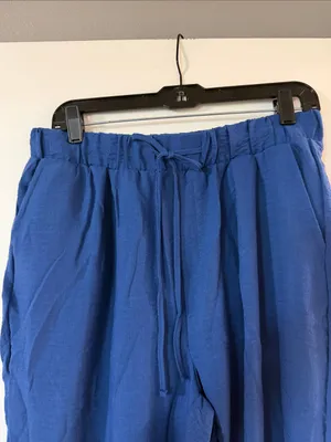 Zenana Outfitters Straight Leg Drawstring Pants - Blue thumbnail 3