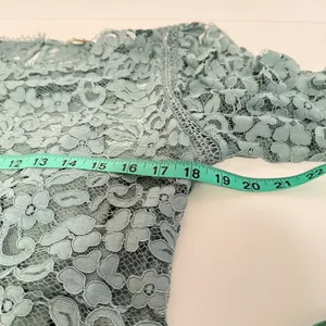 Adiva Top Sz M Puff Sleeve Floral Lace Top Cottagecore Femme Whimsy Blouse‎ thumbnail 8