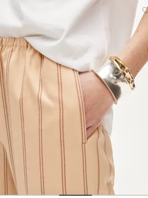 J.Crew Cosmo pant in striped Gramercy linen blend thumbnail 2