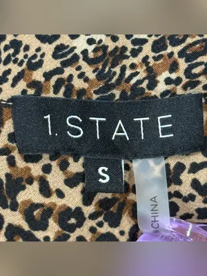 1. State Leopard Print Shirtdress Small 3/4 Sleeve Belt Fall City Chic Maximal thumbnail 8