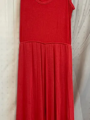 FP Movement by Free People Red Cutout Spaghetti-Strap Jumpsuit thumbnail 6