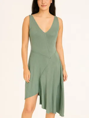 NWT Peruvian Connection Portobello Pima Cotton Dress Sage M thumbnail 10