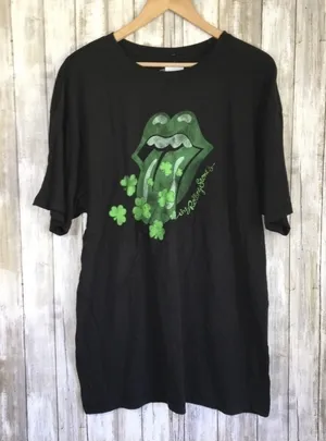 NWT Rolling Stones Clover Tongue Tee •Small/Medium thumbnail 1