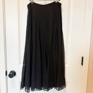 Jones NY Silk Pleated Maxi Skirt Sz 8 Dark Romantic Whimsigoth Witchy Gothic thumbnail 3