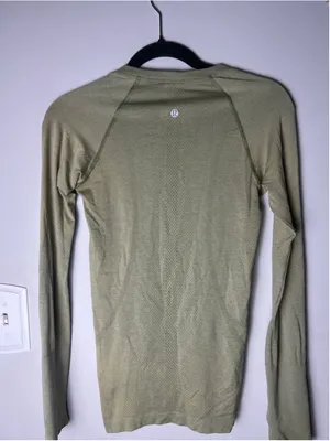 Lululemon Swiftly Tech Sage Green Long Sleeve Push The Distance Running Yoga thumbnail 4