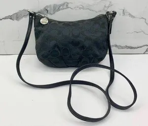 Coach Mini Crossbody Bag with Purple Satin Interior thumbnail 1