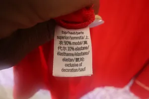 Victoria's Secret modal blend bow pj pajamas button down top with pocket Christmas long sleeve in red size large. thumbnail 11