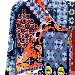 NY&C New York & Company Patchwork Quilted Bomber Jacket Small Cottagecore thumbnail 8
