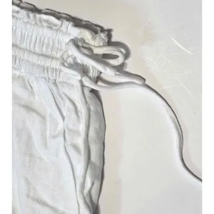 J Crew 100% Linen Side Tie Pull On Hi-Rise Shorts G4710 White XS thumbnail 12