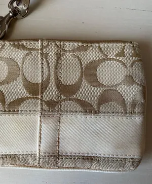 Coach Vintage tan monogrammed wristlet wallet thumbnail 5