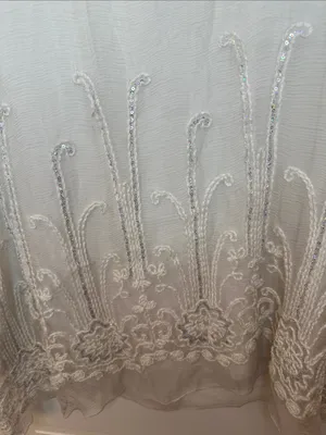 Soft Surroundings Cream Sequin Embroidered Sleeveless Silk Tunic size‎ MP EUC thumbnail 3