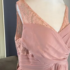 Women’s Pink Chiffon Full Length Mother of Bride Bridesmaid Formal Dress 16 NWT thumbnail 7