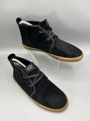 UGG Australia Chukka Boots Womens 5 Black Suede Lace Up Classic Heritage S/N3304 thumbnail 2