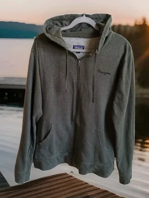 Patagonia 1973 Womens XL Gray Full Zip Hoodie Common Threads Partnership thumbnail 1