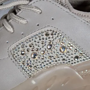 Steve Madden Women's Vance Beige‎ Rhinestone Chunky Sole Sneakers Shoes Size 6.5 thumbnail 10