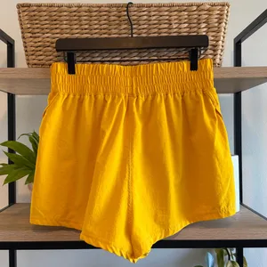 Free People Movement High-Rise Next Round Shorts w/Pockets & Embroidery Patch, L thumbnail 7