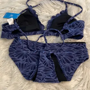 CUPSHE Blue Floral Women's Bikini Set size S brand new see all photos thumbnail 6