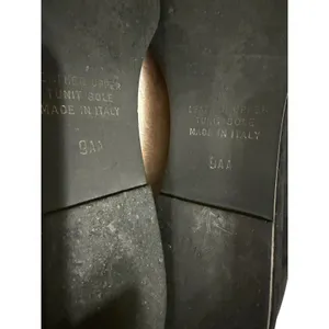 Vintage Harold's Black Suede Cap-Toe Flats Loafers‎ size 9AA Made in Italy thumbnail 5
