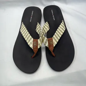 Tommy Hilfiger Flip Flops‎ Women 9 Cream/Gold NEW thumbnail 3