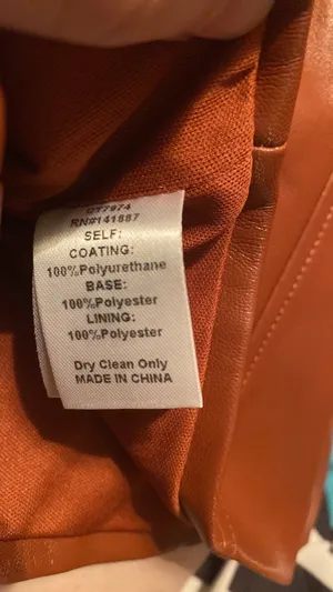 The Clothing Exchange Company Faux Leather Dark Orange Brown Tube Top thumbnail 8