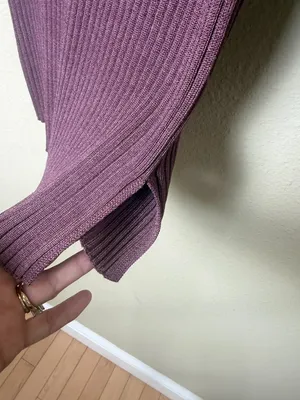 MM LaFleur Ribbed Knit Mauve Pink Sweater Sleeveless Top Size XS thumbnail 5