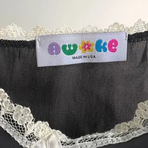 Source Unknown Awoke Vintage Lace Trim Satin Cami Blouse Ribbon Tie Made in USA Size Small thumbnail 5