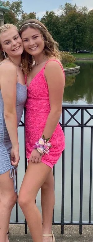 Primavera Couture Homecoming Dress Pink thumbnail 1